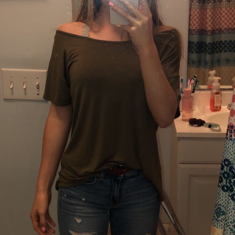 army green tee
